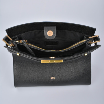 Borsa hobo in pelle nera Borsa da sera in pelle Satchel