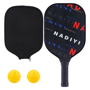 Custom Logo Fiberglass Pickleball Paddle Set with Carbon Fiber Surface - 2 Rackets, 4 Balls, USAPA PP Core