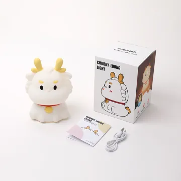 LED USB Rechargeable Dimming Dragon Touch Cartoon Cute Bedroom Decor Silicone Baby Loong Table Lamp Night Light" 

However, for a more SEO-friendly and concise title, consider:

"Cute Dragon Touch LED Table Lamp - USB Rechargeable Night Light for Bedroom 