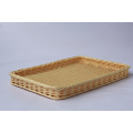 Rectangular PP rattan bread basket for bakery