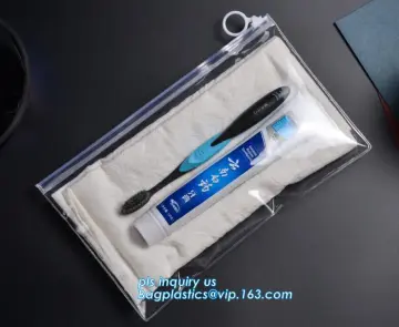 slider zipper PVC bag clear vinyl travel cosmetic bag, frosted vinyl slider zipper bag, resealable vinyl polybag slider zip lock