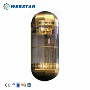 Modern Glass Capsule Lift: Transparent Panoramic Outdoor Sightseeing Elevator