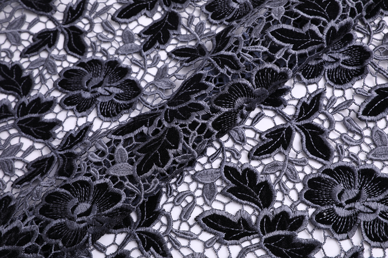 Chemical Lace Velvet Embroidery Fabric