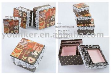 Top New Design Square Cardboard Gift Box Sets & Jewelry Case Of 3