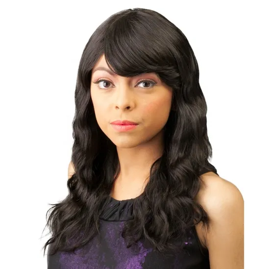 Top Quality synthetic wigs long natural wave hair black kinky wave wigs for European and American fashion women