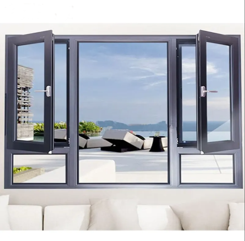 Aluminum casement windows