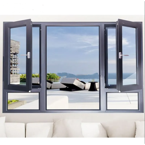 Black Aluminium Alloy Double Glazed Bay Window