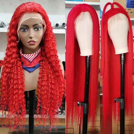 Virgin Brazilian Hair Wigs Transparent HD Lacee Frontal Wigs For Black Women 613 Blonde Red Lace Front Human Hair Extension Wigs
