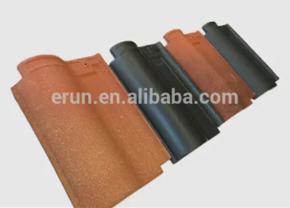 China new product ceramic roof tiles, red color glazed clay building materials