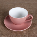 Red magnesia 3oz cup and saucer
