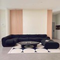 Combinación de sofá de esquina comprimida elegante