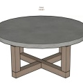Hellgrau eleganter warmer Beton Couchtisch
