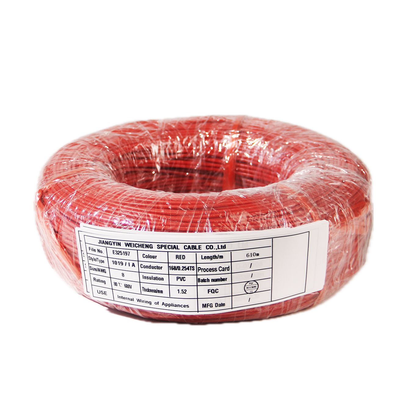 UL certified cable PVC insulation UL1019