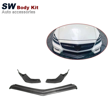 Carbon Fiber R Style Front Bumper Lip for Mercedes-Benz CLS63 AMG W218 Upgrade Kit