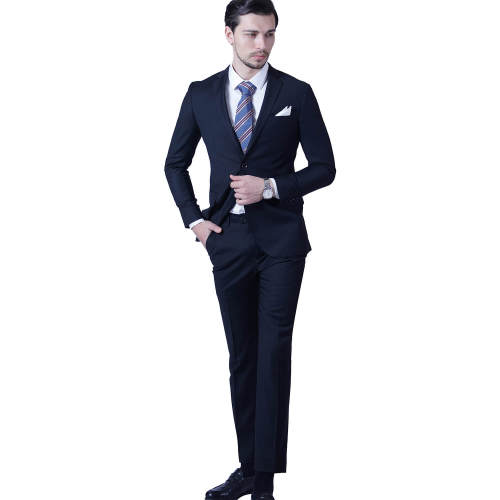 Italian Exclusive Wool Fabric Men's Slim Fit Suit
