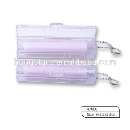 Latest style clear PS case with chain oil absorbing paper for face