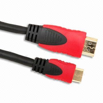 HDMI Cable with Copper Conductor and 24K Gold-plated Connector, Various Colors are Available