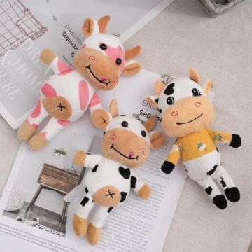 Cute Calf Pendant and Flower Cow Plush Dolls: Unique Accessories for Bags and Keychains