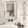 Wall Mounted Anti-Fog Dimmable LED Lighted Mirror