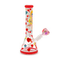 Transparent glass hookah with Cupid pattern on it