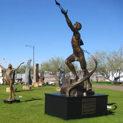 theme park large outdoor decoration metal craft beverly cleary bronze sculpture