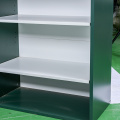 Natural wood bookcase organizer