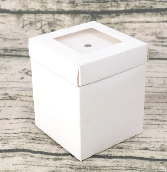 Custom Luxury White Rigid Candle Box