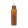 10 ml 12 ml de 15 ml de rodillo esencial de vidrio Botella de bola ámbar transparente con etiqueta personalizada