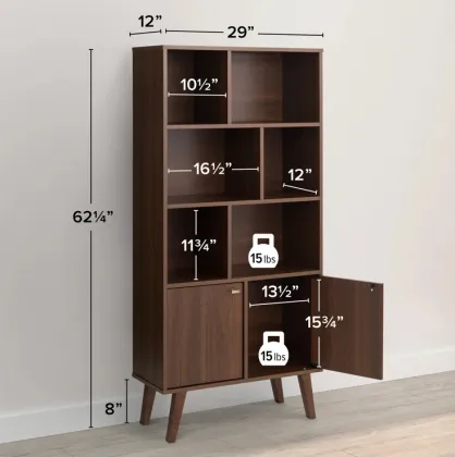 mid century modern bookcase