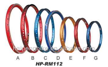 colored bicycle rim