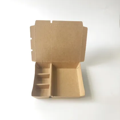 Four-compartment paper carton kraft paper lunch box