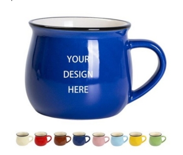 12OZ Two Tone Ceramic coffee mugs