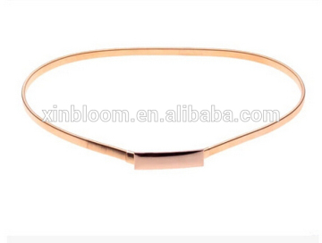 Korea style fashion all-match ladies or women simple metal buckle elastic narrow decoration waist belt