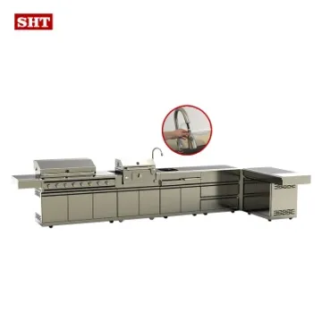 Outdoor Kitchen Set Cabinets Modular Gas Barbeque Grill