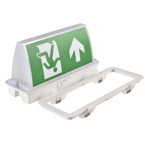 Fire escape route sign box 3 year warranty