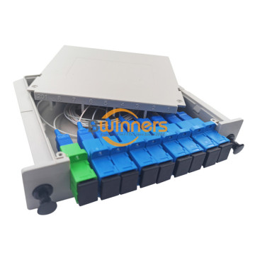 Modulo di inserimento 1x8 fibra splitter SC/UPC