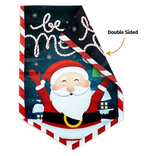 High quality double sided printing Christmas garden flag