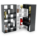 Modern Style Black and White Wooden Bookcase