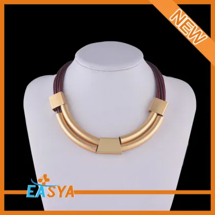 Gold Deer Antler Pendant Necklace Jewelry