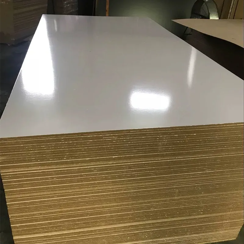 Warm White UV Melamine MDF Board for Furniture