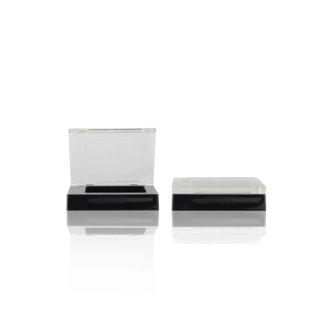 Transparent Powder Compact: Custom Logo Clear Plastic Eyeshadow Case