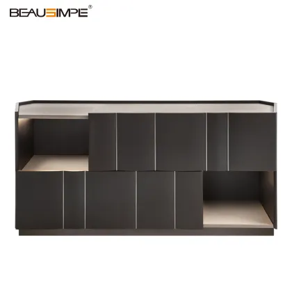 Minimalist Black Oak Dining Sideboard