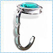 Heart Lovely Foldable Bag Hook With Green Stone For Promotion Gift