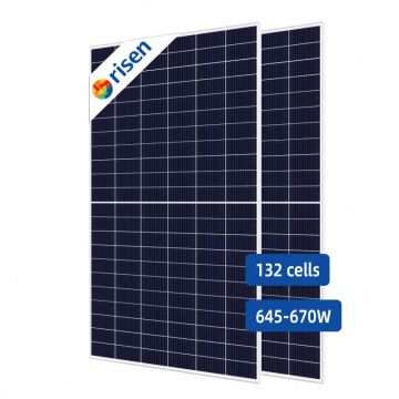 Risen Single 132 Cells PV Module 645W-670W Monocrystalline Solar Panels on Sale