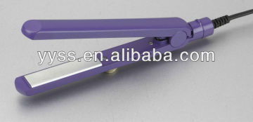 Mini hair straightener with lock