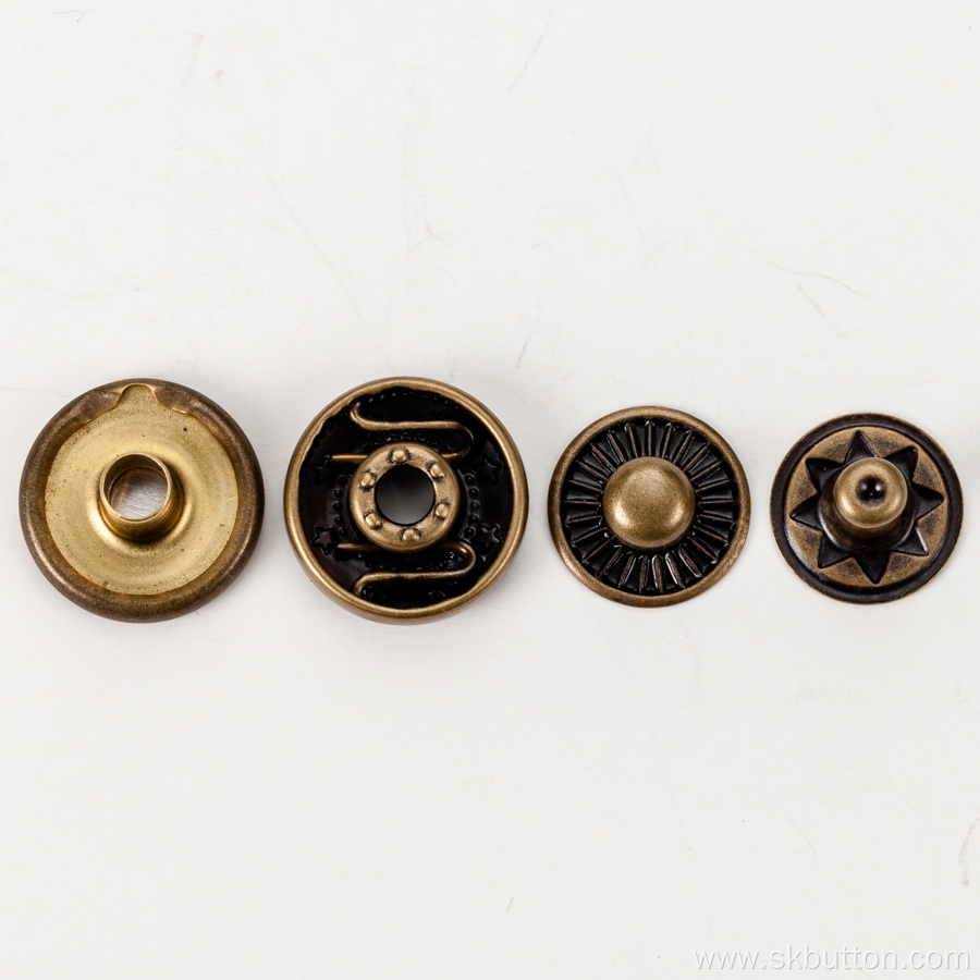 4pcs metal press snap button