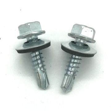 galvanized EPDM washer din7504k hex head screw