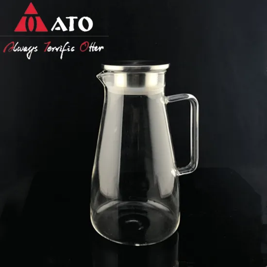 ATO Clear Borosilicate Glass Pitcher With Stainless Steel