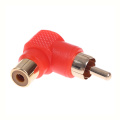 R/A Connector RCA Male to RCA Female Plug