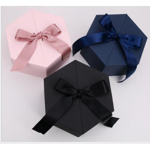 Custom Hexagon Double Open Door Mqagnetic Gift Box